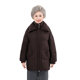 Grandma Yalu middle-aged and elderly down jacket mother medium and long 2025 winter new knitted fur collar casual jacket for women