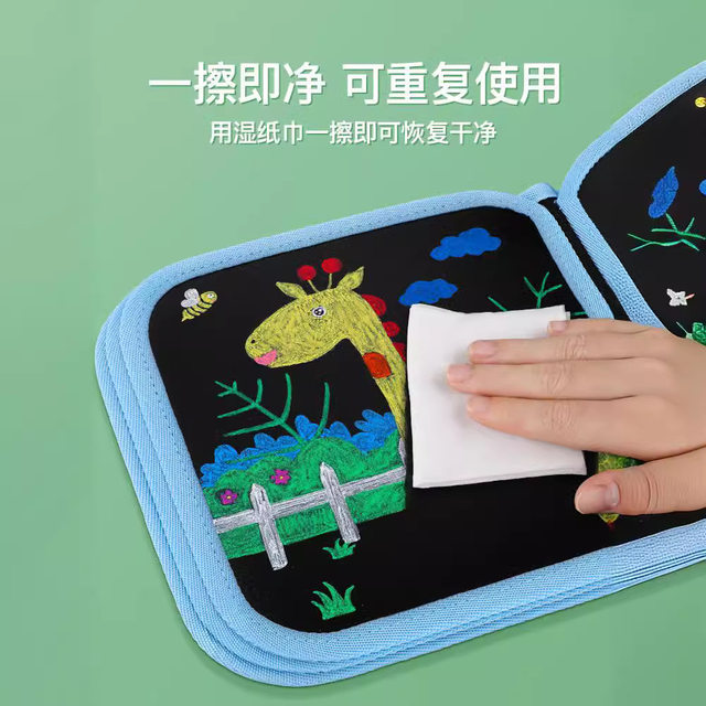 Children's painting board can be rubbed with portable graffiti paintings, painted painting toys, 1 2 -year -old baby small blackboard household
