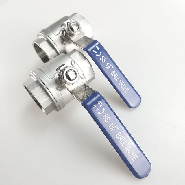 201 304 stainless steel two-piece medium-sized ball valve 2PC internal thread internal wire water switch valve 4 minutes 6 minutes 1 inch