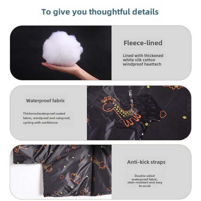 
New electric vehicle windshield quilt winter double-sided waterproof plus velvet thickened warm motorcycle windshield suitable for all seasons