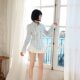 CLOUDSEASON lace waist-hugging striped shirt 2025 new small person design and temperament inner top