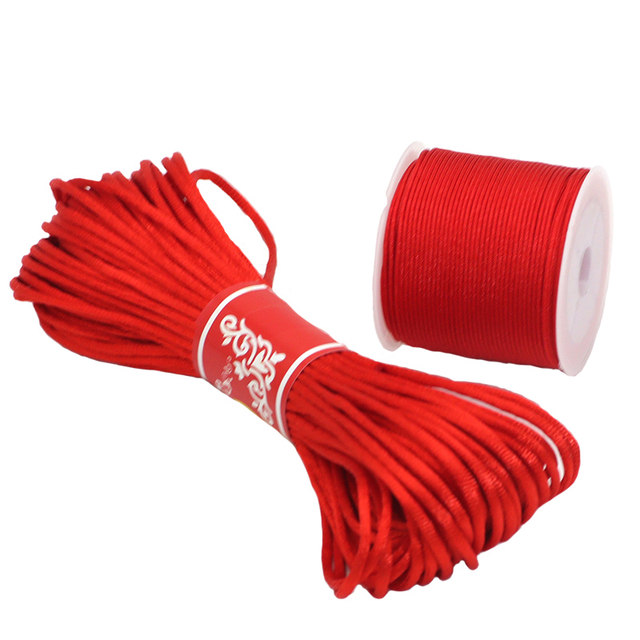 China knot rope No. 5 No. 6 red rope bracelet woven rope handmade DIY diamond knot hand rope pendant rope