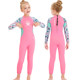 Children's swimsuit for girls and boys in winter thickened cold-proof and warm girl's one-piece long-sleeved thermal swimsuit wetsuit