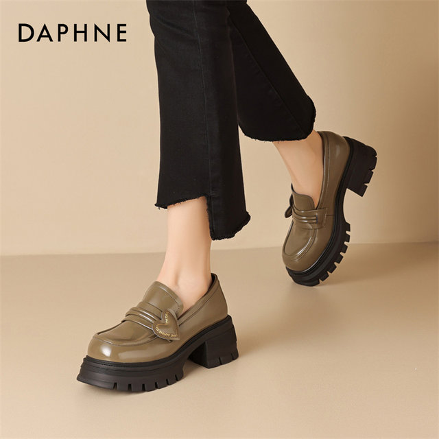 
Daphne Women's Fashion Shoes Casual Shoes New Autumn and Winter Versatile Temperament Loaf Shoes Mary Jane Shoes Work Shoes