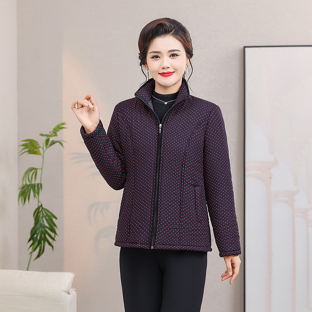 Middle-aged and elderly mothers' lightweight cotton-padded jackets, stain-resistant cotton-padded clothes for women, new elderly cotton-padded jackets, lightweight cotton-padded clothes for outer wear quality