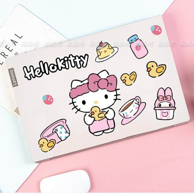 
Cute cartoon KT cat motorcycle electric car sticker scratches block battery car helmet decorative laptop sticker