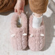 Thick-soled cotton slippers for women, autumn and winter 2025 new indoor home plush warm confinement slippers, non-slip