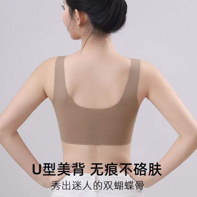 Women's summer thin style, no steel rings, gathering, lifting, anti-sagging, large size sports and beautiful bra
