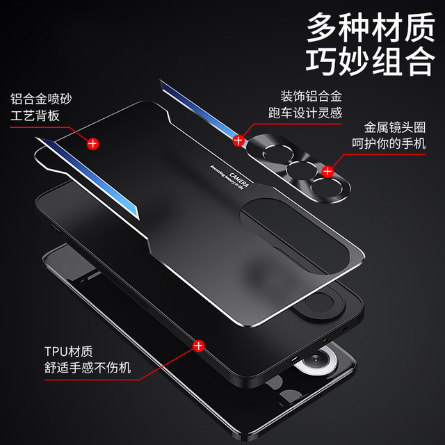 OPPOA3 dynamic version of the mobile phone case A3X new metal texture protective cover 0pp0a3x all -inclusive lens anti -drop light luxury matte texture anti -fingerprint men's high -end scratch anti -fingerprint 5g thin thinness
