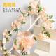 Simulated cherry blossom rattan wall hanging fake flower rattan air conditioning duct indoor ceiling wedding decoration plastic vine plant