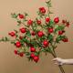 Pomegranate flowers fake flowers simulated flowers decoration red fortune fruit persimmon living room entrance bionic flowers bouquet decorative ornaments