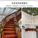 Plastic fake vine string flower ceiling wrapped with fake flower rattan simulated rose vine air conditioning pipe blocking decorative vine