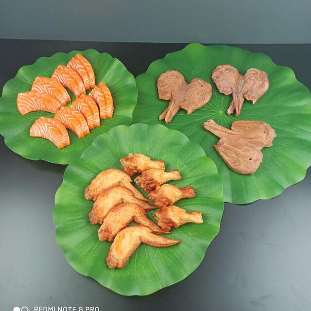 Simulated banana leaf barbecue fruit bottom placing decoration leaves sushi restaurant decoration banana leaf decoration