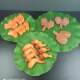 Simulated banana leaf barbecue fruit bottom placing decoration leaves sushi restaurant decoration banana leaf decoration