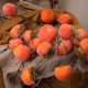 Simulated persimmon fruit fake flowers 7 persimmon branches persimmon Ruyi flower arrangement ornaments living room decoration dried flower decoration