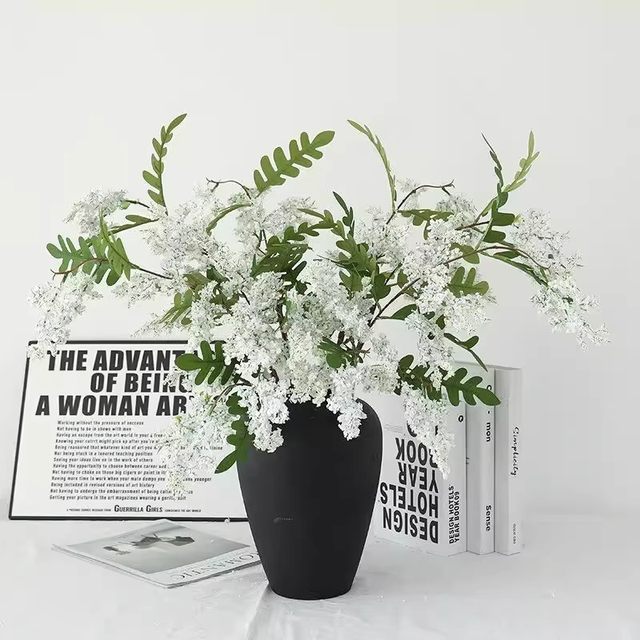 Artificial flowers, high-end, lifelike sophora flowers, artificial flowers, high-end artificial flowers, living room dried flowers, dining table decorations
