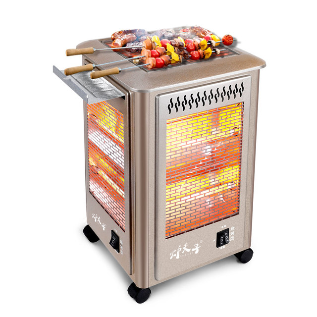 Five -sided heater barbecue baked fireware small solar heating fan electric stove house household four -sided electric heating boiled stove
