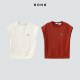 8ON8 white logo print 2025 spring new product casual round neck cotton raglan T-shirt half-sleeved top for women
