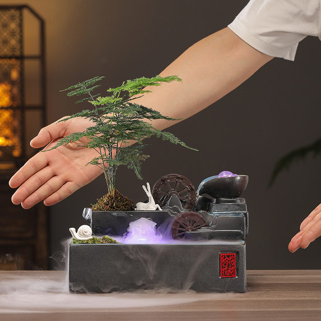 
Japan's high-quality wealth-drawing water ornaments circulating water ceramic office desktop home living room entrance tea table opening
