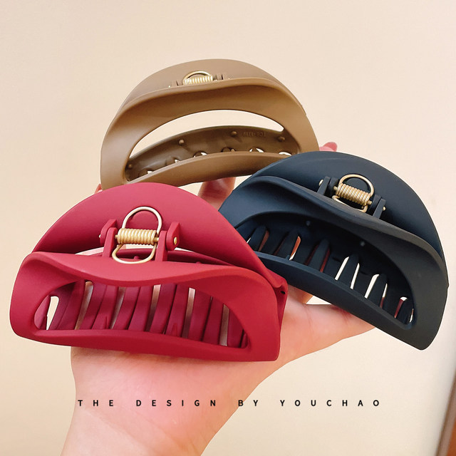 Soft silicone shark clip, safe and non-colliding, head grabber, women's high-end 2025 new back head hair clip headgear