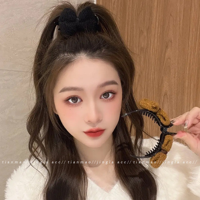 Ball head grabber female high-end 2025 new bow hairpin back head hair artifact shark clip headwear