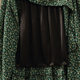 Retro floral chiffon skirt for women in spring and summer new elastic high waist slimming mid-length splicing A-line skirt