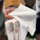 Extra large size 300 Jin [Jin equals 0.5 kg] Summer national trend national style embroidered short-sleeved T-shirt men and women's round neck top T-shirt base shirt