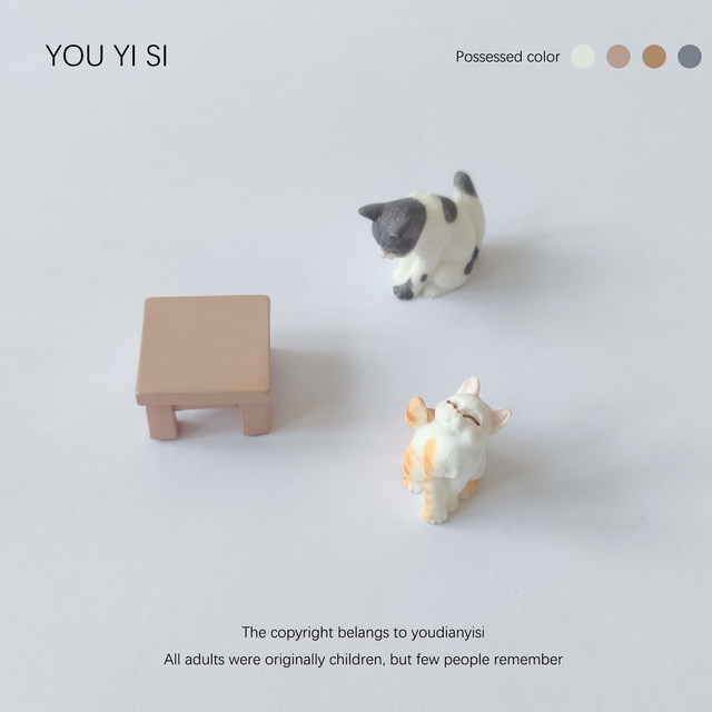 Bored posing a pair of kittens couple desktop ornaments friends small gift creative room car decoration women