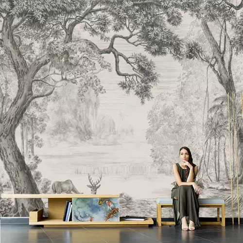 电视背景墙素描 新人首单立减十元 22年2月 淘宝海外