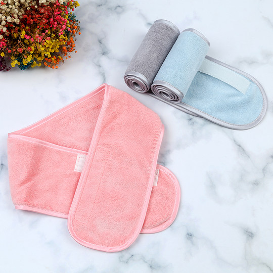 Beauty makeup hairband Velcro headband ear-picking special skin management bag headscarf soft absorbent logo