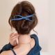 Retro denim bow twisted clip female high-end 2025 new style one-line clip back head hair clip hair accessories