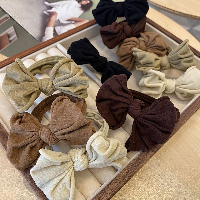 2025 new milk card big bow headband for girls, high elasticity and no damage to hair ties, hair ties for women to tie hair bands