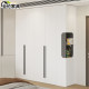 Creamy wind turning corner desk wardrobe combination home bedroom computer desk bookshelf integrated writing learning table 3A47
