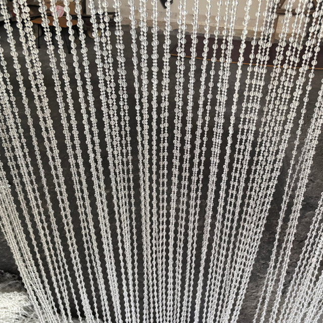 
Acrylic bead chain wedding hall DIY decoration matching material transparent earth bead imitation crystal octagonal bead chain