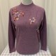 Pure woolen sweater for women in autumn and winter half turtleneck loose thickened middle-aged and elderly mother's wear thickened warm sweater bottoming shirt
