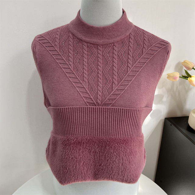 Mother's clothing winter velvet warm woolen sweater for middle-aged women middle-aged and elderly women autumn and winter thickened bottoming shirt