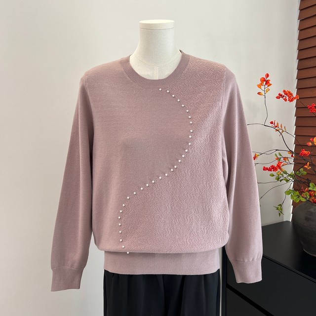 Mom's Autumn Clothing 2025 New Style Knitted Sweaters Western Style Bottoming Tops Middle-aged and Elderly Women's Granny Style Spring and Autumn Sweaters