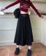 Western temperament high -level vertical pressure pleated suits skirt women autumn and winter retro, big cover leisure A -shaped half body long skirt
