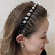 2025 new high-end rhinestone wavy hair hoop for women, autumn and winter face wash pressed hair clips broken hair headband hair clip headwear