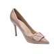 Internet celebrity V-button temperament celebrity pointed toe slim heel nude high heels for women 2025 spring and autumn new patent leather light mouth shoes
