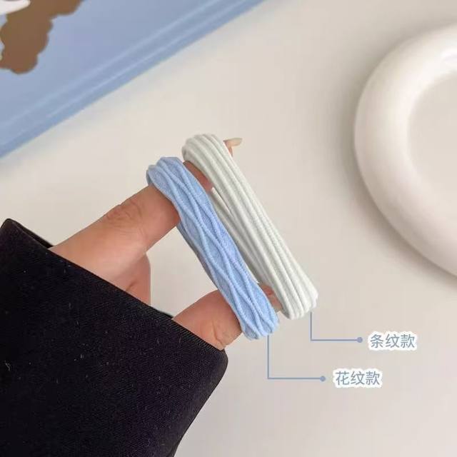 Sea salt blue hair rope for female students with high elasticity and durability new style for young girls with hair tied hair without hurting hair band