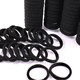 Korean style simple temperament black ponytail hair tie for women with high elasticity and durable hair rope holster rubber band for tying hair