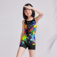 zoke children's swimsuit girls one-piece flat angle professional training 2025 new medium and large children's swimsuits
