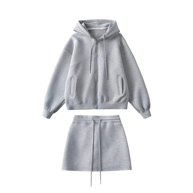 American college sports style gray hip-covered short skirt for women 2025 new summer high-waisted lace-up A-line skirt trendy
