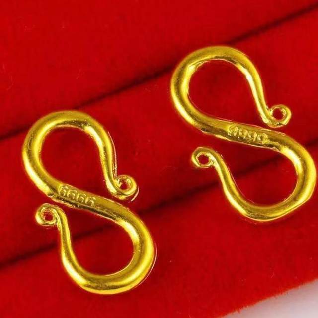 Necklace button M type S type gold connection buckle diy anti-opening buckle with bracelet buckle diy accessories pendant connector rope buckle