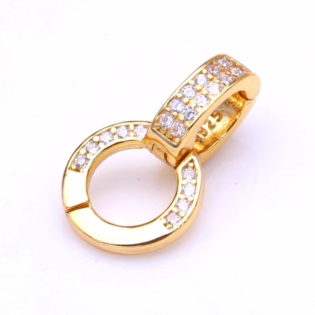 Necklace buckle connection buckle DIY jewelry handmade double ring buckle jade pearl necklace pendant buckle buckle joint accessories