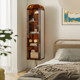 Floor rotating mirror full -body mirror storage magazine cabinet library cabinet modern minimalist living room side cabinet porch mirror cabinet