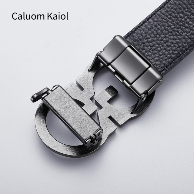 Caluom Kaiol men's authentic belt genuine leather 2023 new young people's belt automatic buckle business fashion
