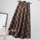 Spring and Autumn Pilele Skirt Women's Retro New Middle Long Mid -length A -line skirt high waist high waist and thin long skirt tide