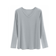 Modal V-neck Black Base Shirt for Women Spring and Autumn Wear Slim Long Sleeve Mask T-shirt with Low-collar Top